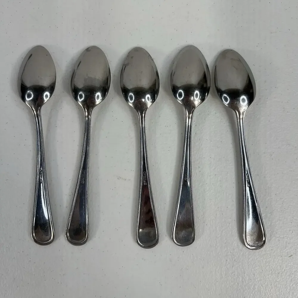 Oneida HOLLIS Lot Of 5‎ Teaspoon Stainless Flatware Stainless Replacement